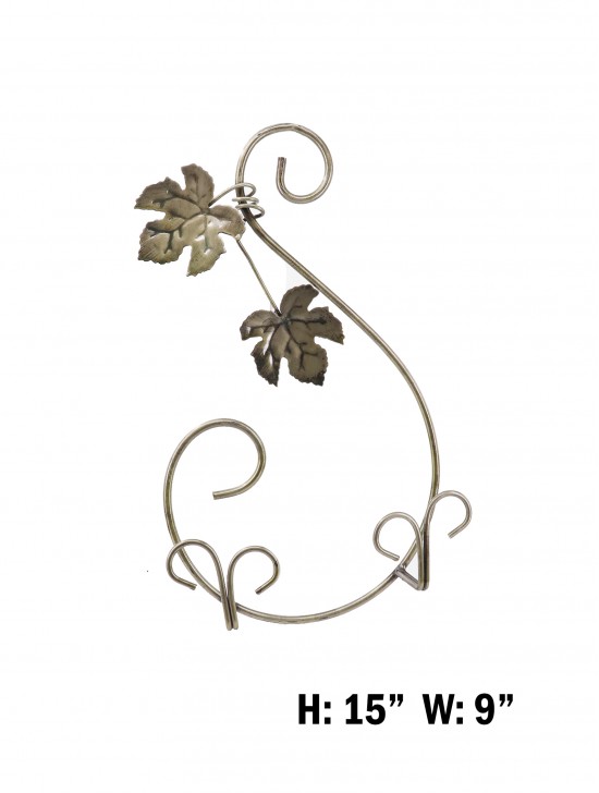 Metal Decorative Hook W/ Maple Leaf 